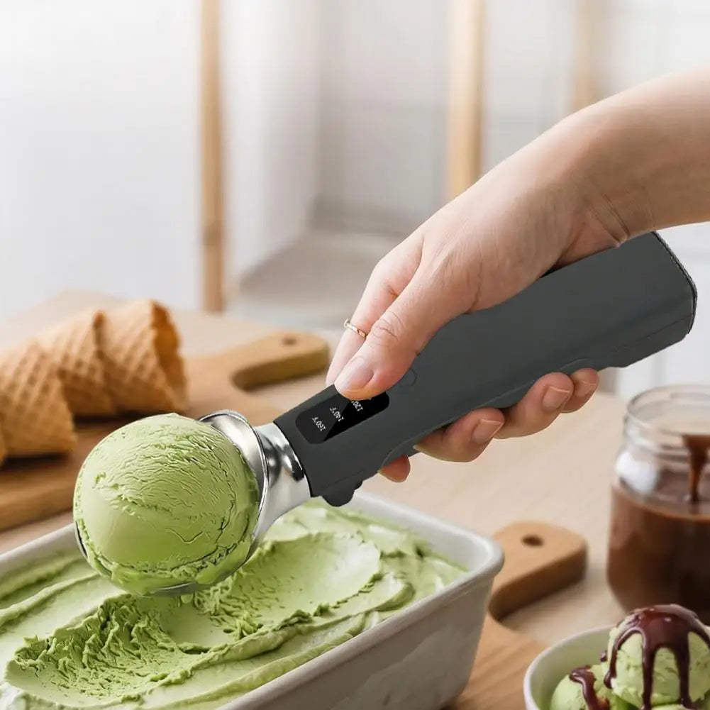 Electric Heated Ice Cream Scoop – LED Display & USB-C Rechargeable Electric Ice Cream Scoop Nixie
