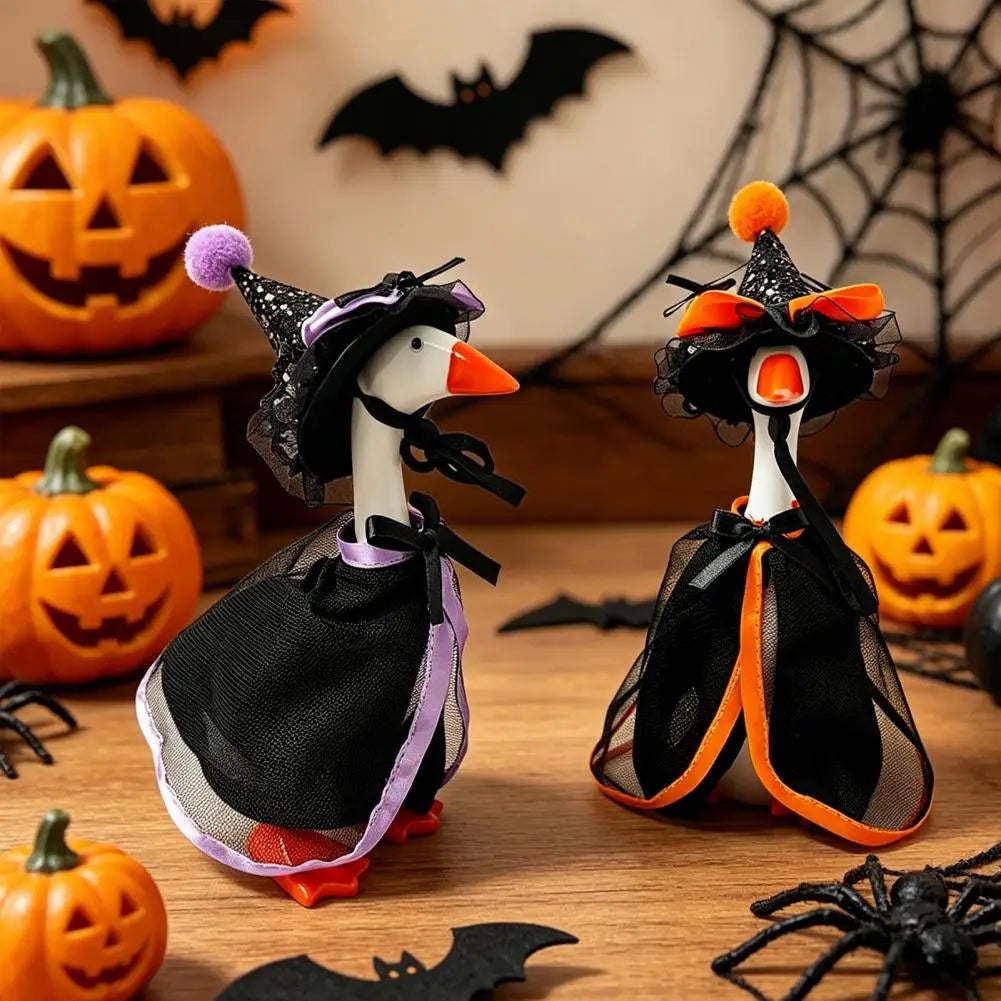 Halloween Goose Statue Costume – Witch Cape, Hat & Hoodie 7"