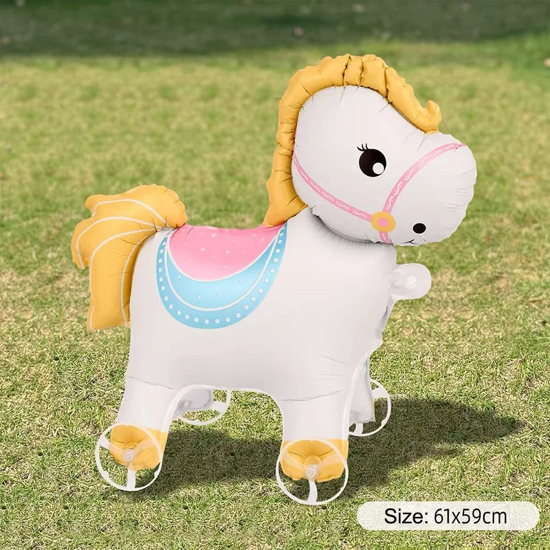 Elephant 4D Foil Balloon with Wheels – Kids Party Decor
