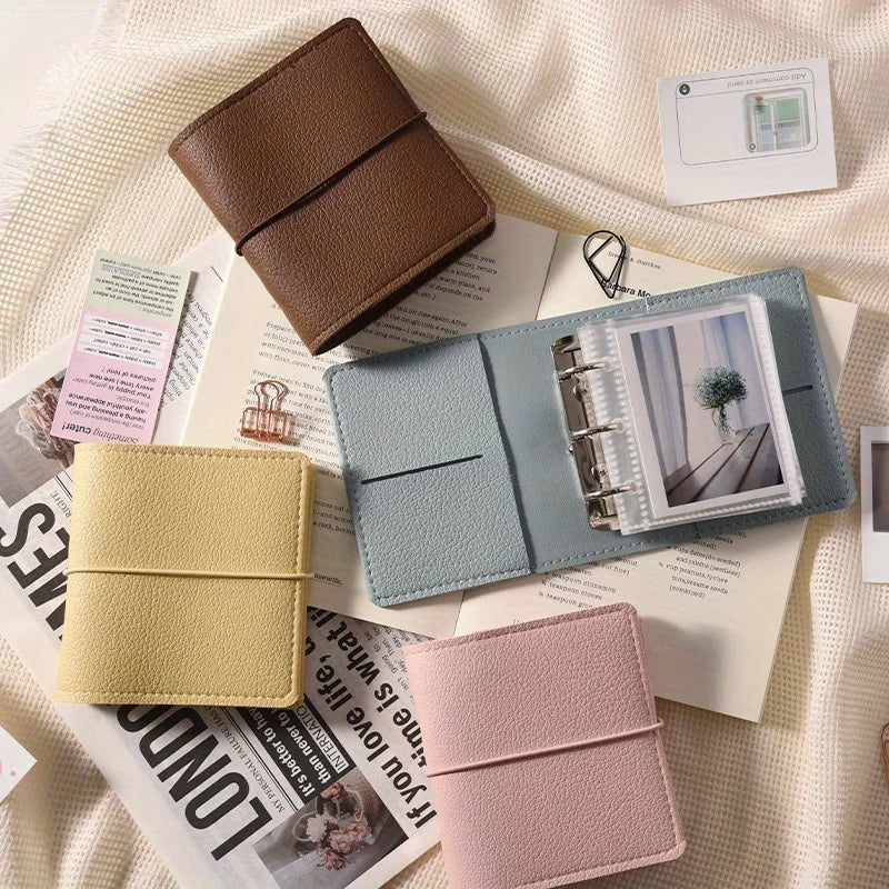 Mini Soft Leather Pocket Photo Album – 50 Pages | Nixie