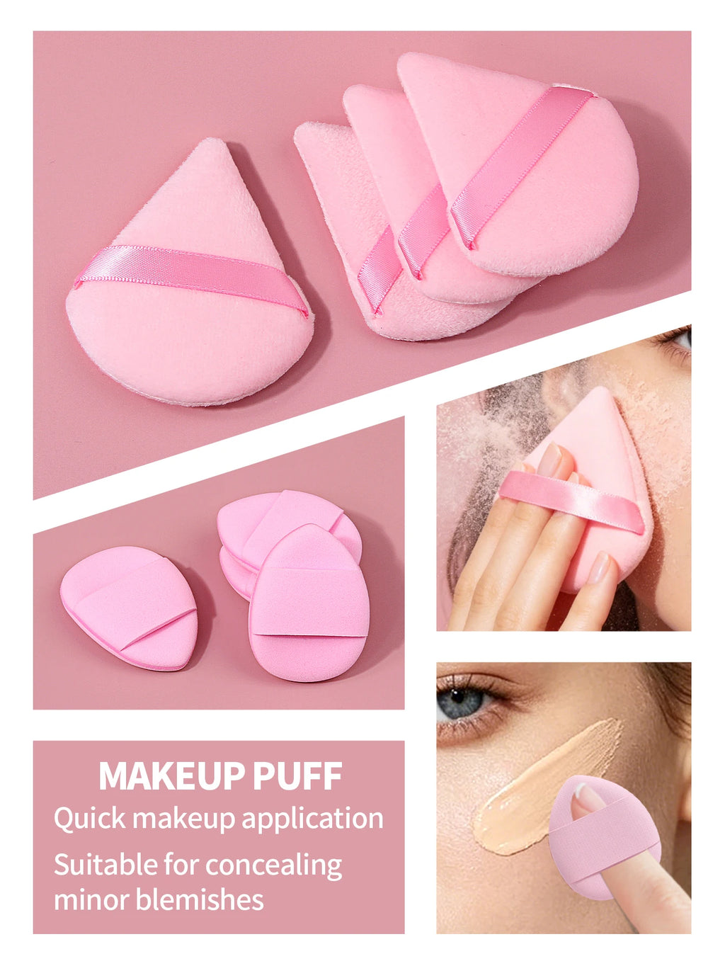 20-Piece Makeup Sponge Set – Blenders, Puffs & Headband Makeup Sponge Set Nixie