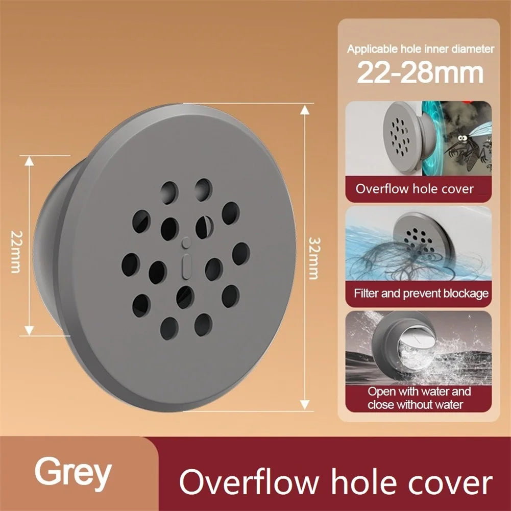 Silicone Self-Closing Sink Overflow Cover | Fits 22–28mm Sink Overflow Cover Nixie
