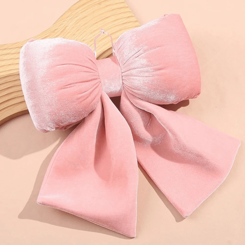 Velvet Bowknot Christmas Ornament – DIY Hanging Xmas Bow Pendant