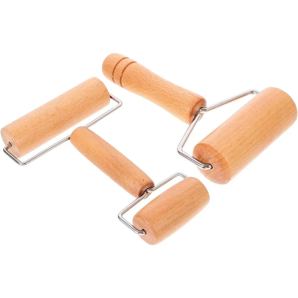 Wooden Rolling Pin Solid Wood Pastry Roller – Pizza & Dumplings