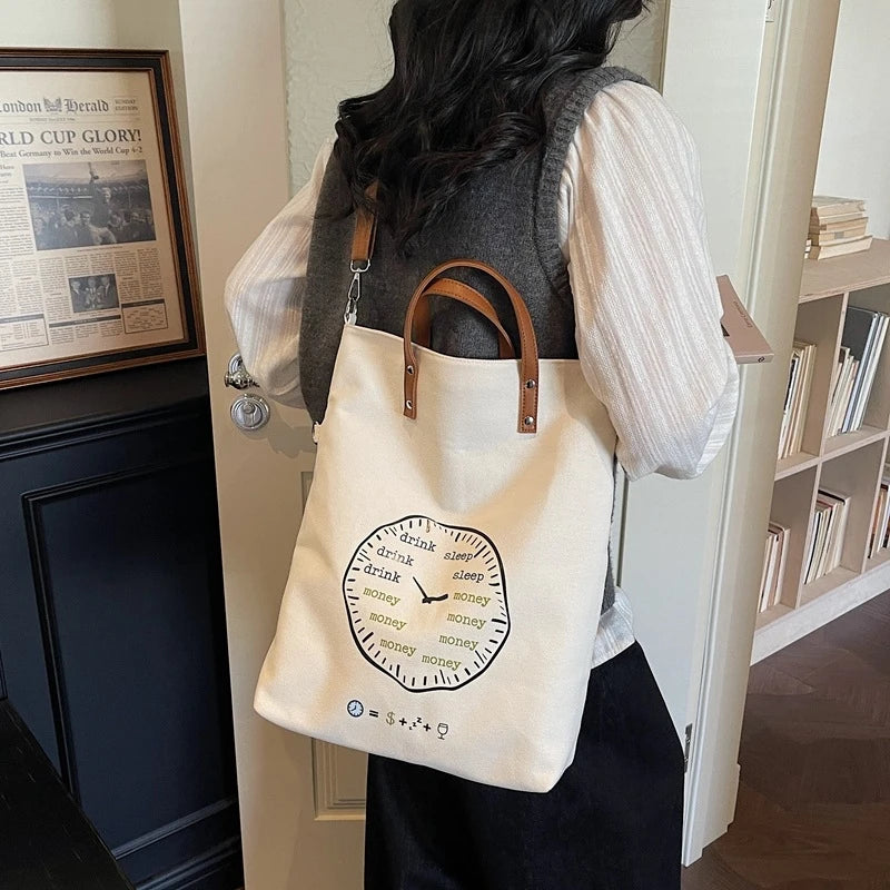 Printed Canvas Tote Bag – Casual Shoulder Bag for Women Canvas Tote Bag Nixie