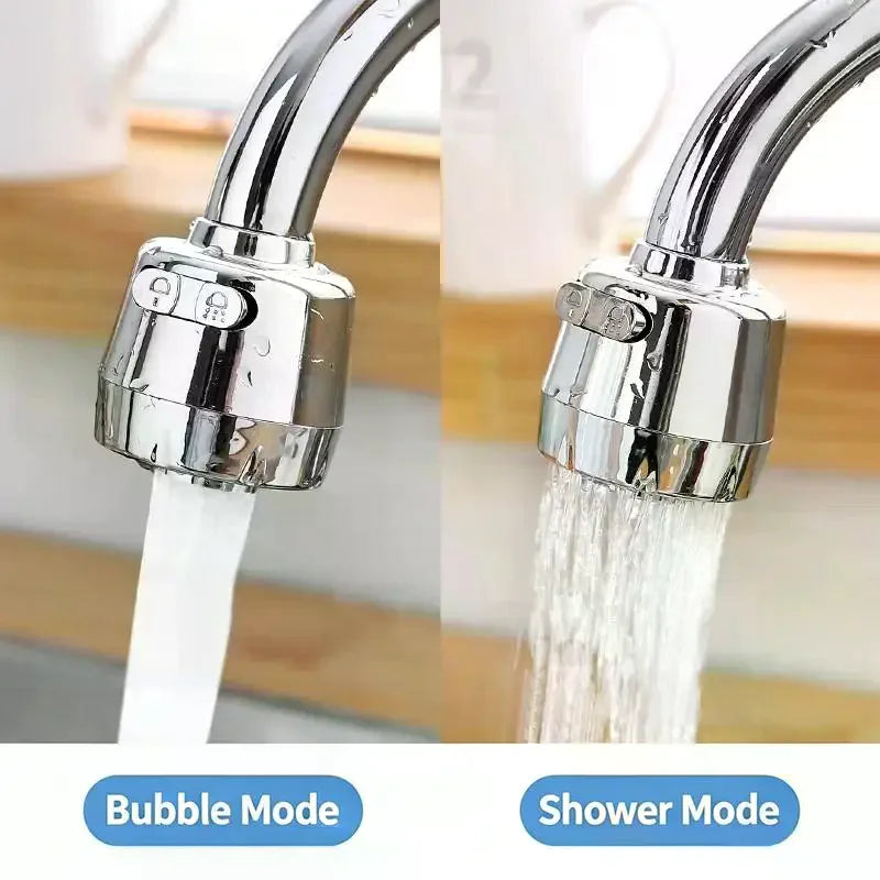 360° Rotating Faucet Attachment – 2/3 Spray Modes, Water Saving