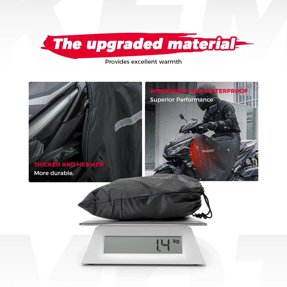 KEMIMOTO Motorcycle Leg Cover Windproof Waterproof Scooter Apron Motorcycle Leg Cover Nixie