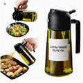 2-in-1 Glass Olive Oil Spray & Pour Bottle | Dark Mist Sprayer Oil Spray Bottle Nixie A
