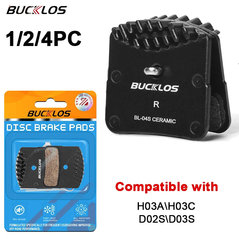 BUCKLOS Ceramic Disc Brake Pads for Shimano MTB & Road Bike Bicycle Brake Pads Nixie