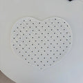 Heart-Shaped Quilted Fabric Placemats & Cup Coasters Decorative Placemats Nixie -L-White L
