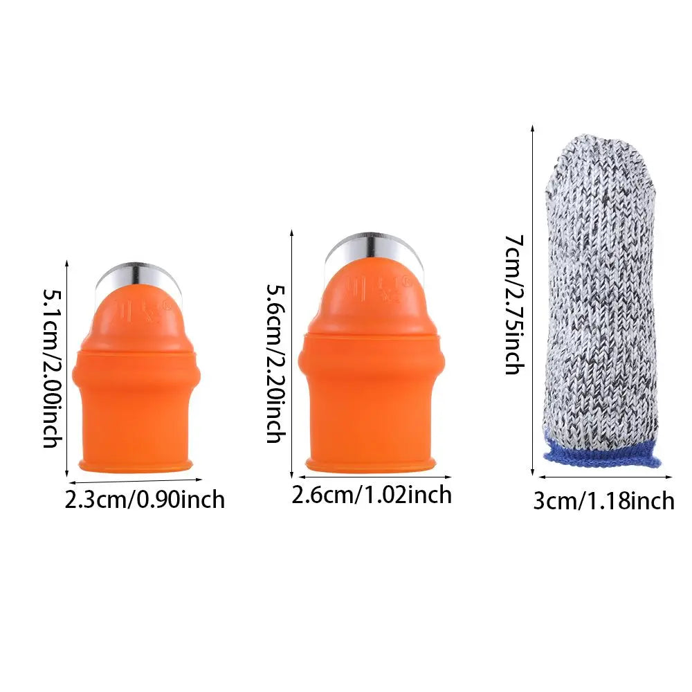 Thumb Cutter & Cut-Resistant Finger Sleeve Bean Picker Set Garden Harvesting Tool Nixie