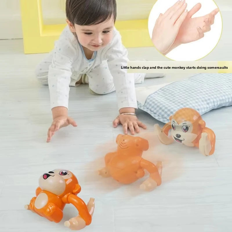Electric Rolling Tumbling Monkey Toy with Lights & Music Electronic Kids Toy Nixie