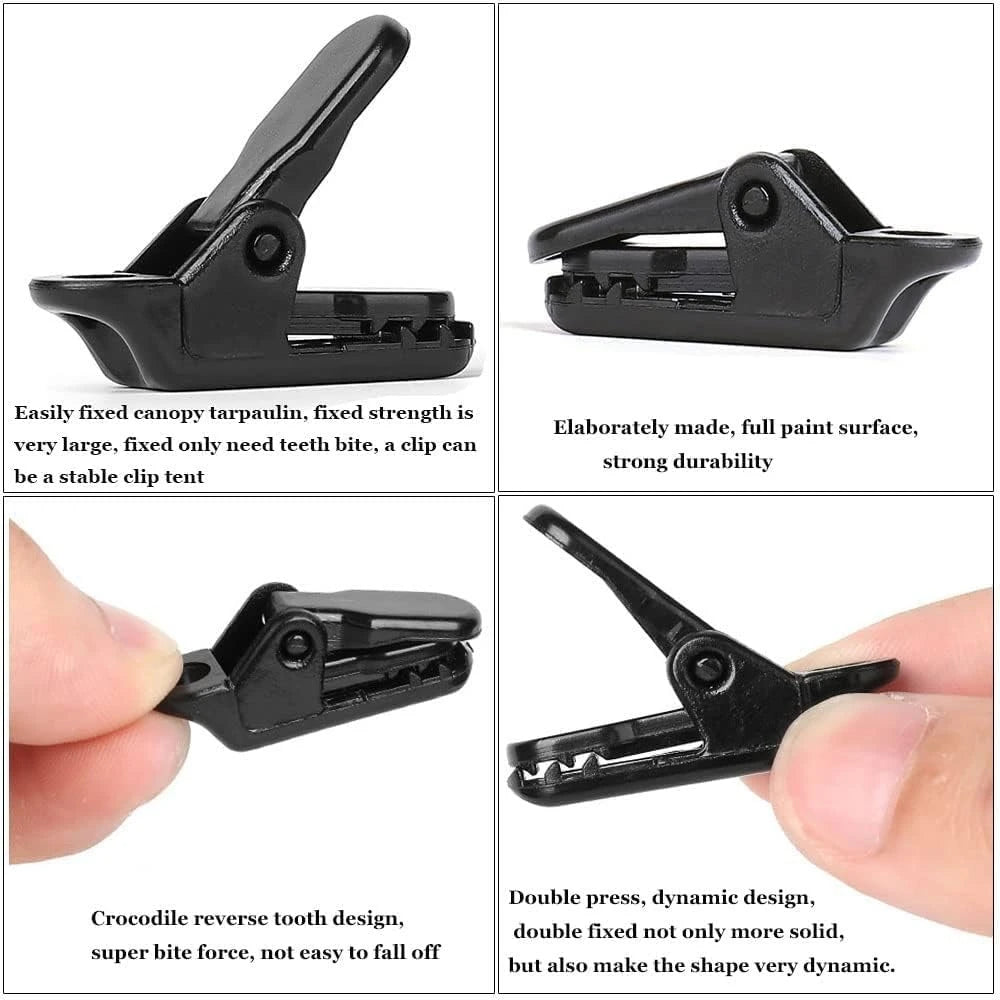 Tent Tarpaulin Clips Anti-Wind Camping Clamps 10/20 Pack Tent Tarpaulin Clips Nixie