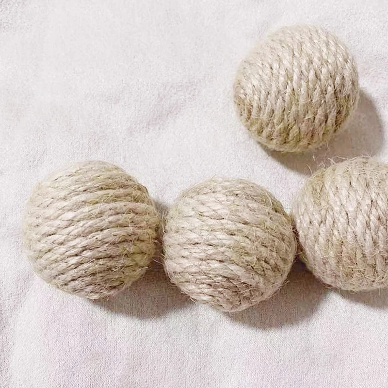 5PCS Interactive Sisal Ball Cat Toys with Sound – Indoor Cats Cat Toy Set Nixie
