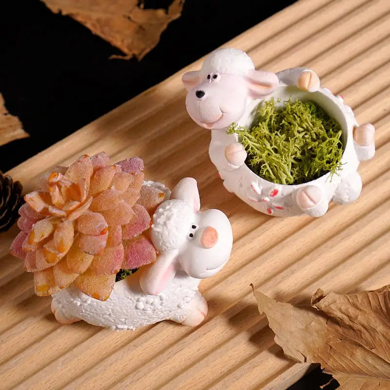 Sheep Flower Pot Silicone Mold – DIY Candle Resin Gypsum Craft Silicone Craft Mold Nixie