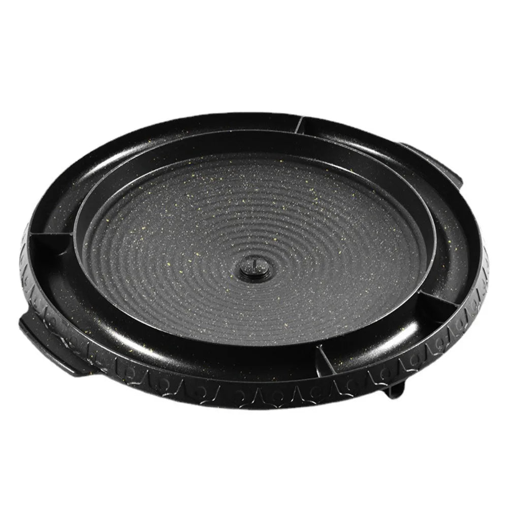 KOSUN Round Nonstick Smokeless Grill Pan – Indoor & Outdoor BBQ Nonstick Grill Pan Nixie barbecue plate