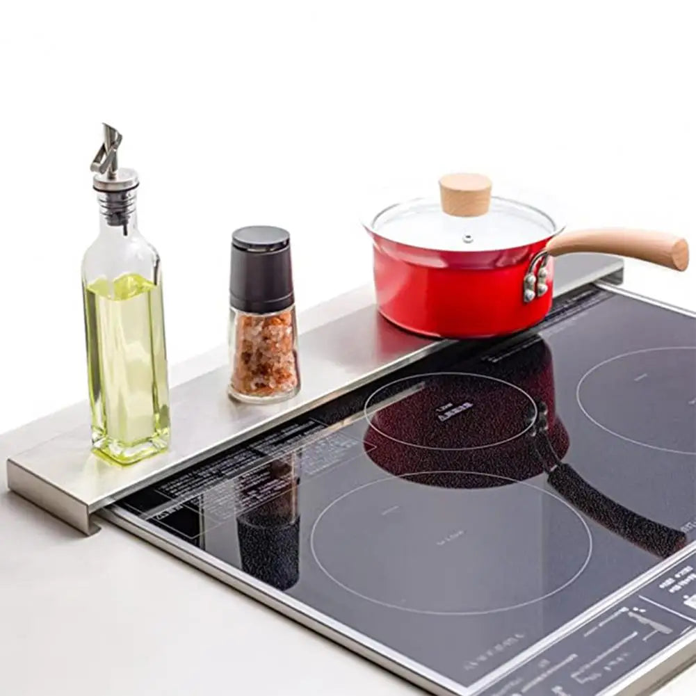 Stainless Steel Stove Gap Cover – Adjustable Oil-Proof Baffle Stove Gap Cover Nixie