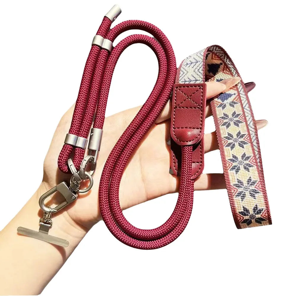 Universal Adjustable Phone Lanyard Strap – Metal Hook, 360° Rotation