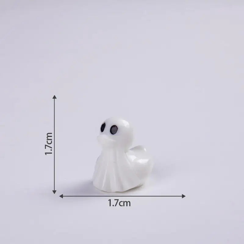 10Pcs Mini Halloween Resin Duck Figurines – Pumpkin & Ghost Halloween Figurines Nixie A2 10PCS