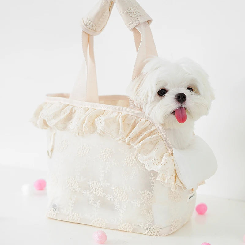 Lace Pet Carrier Bag – Shoulder Purse for Small Dogs & Cats Pet Carrier Bag Nixie