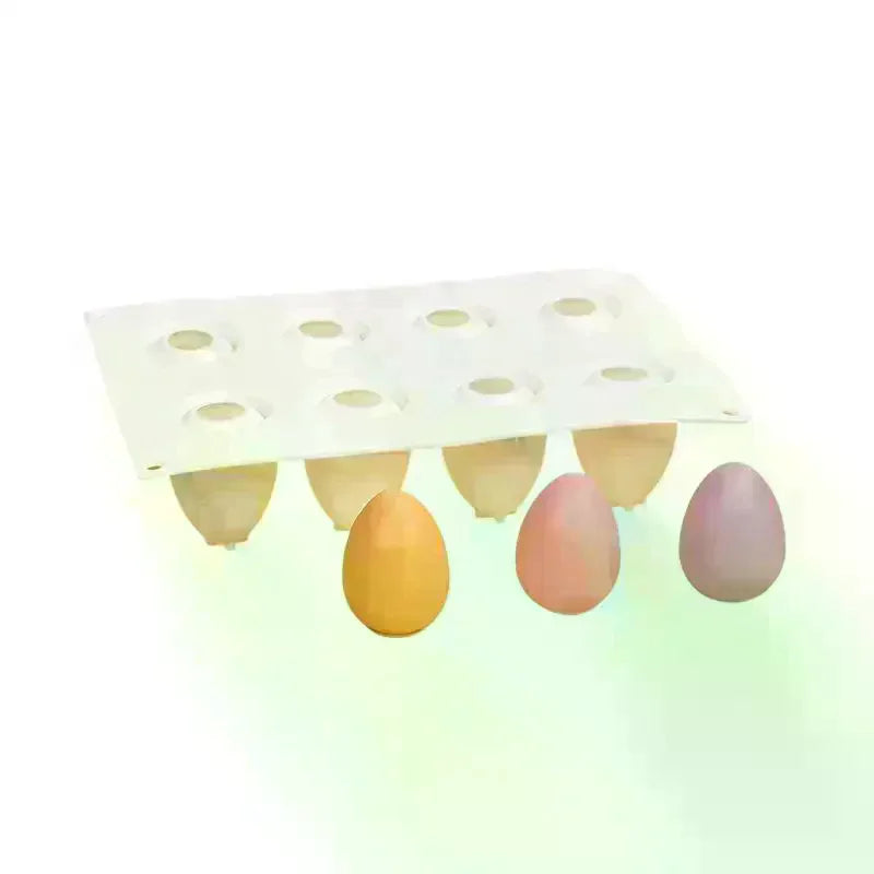 3D Easter Egg Silicone Mold 8 Grid – Baking & Craft Tool Silicone Baking Mold Nixie