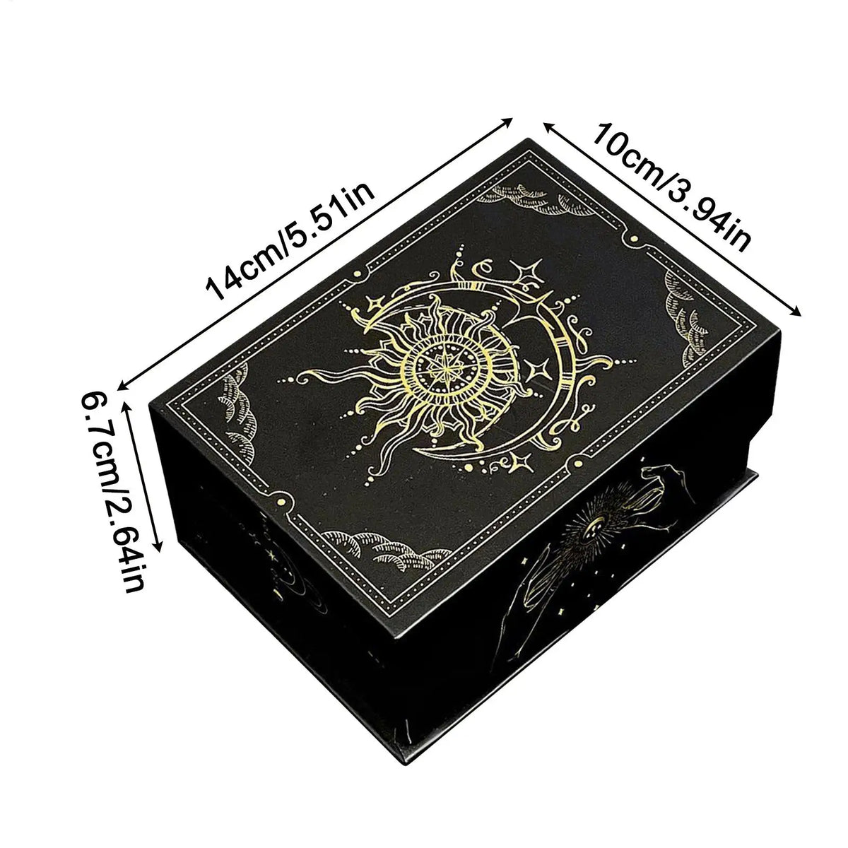 Magnetic Lid Tarot Card Box – Portable Elegant Storage Card Storage Box Nixie