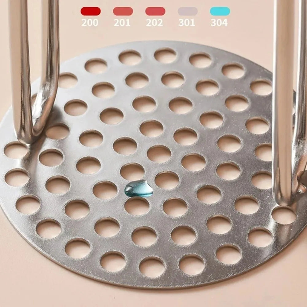 304 Stainless Steel Potato Masher – Dense Mesh & Ergonomic Handle