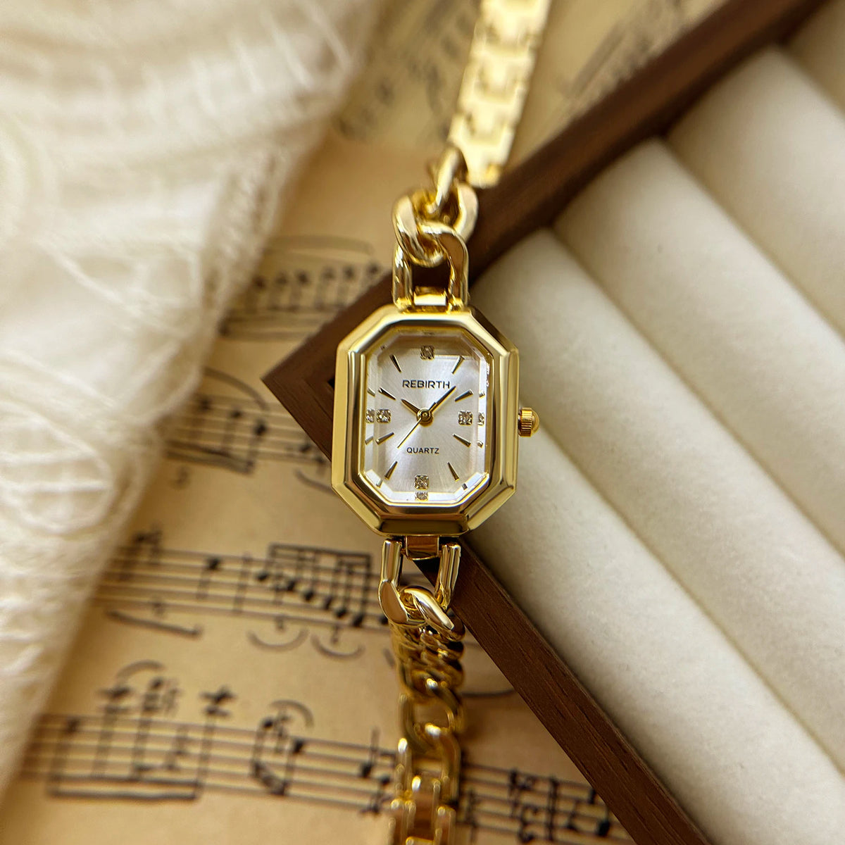REBIRTH Retro Casual Quartz Watch – Alloy, 3-Bar Water Resistant Quartz Fashion Watch Nixie
