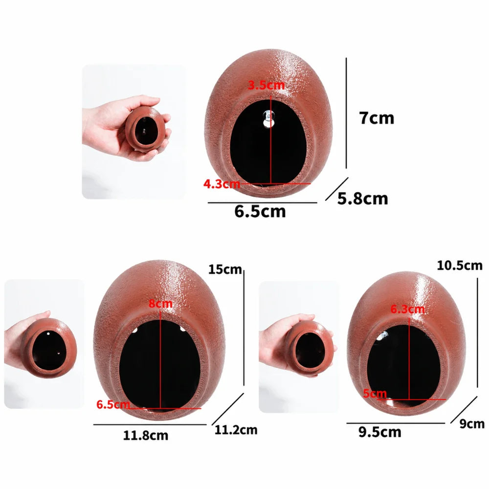 Wall-Mounted Reptile Hideout Cave with Suction Cup | Terrarium Reptile Hideout Cave Nixie