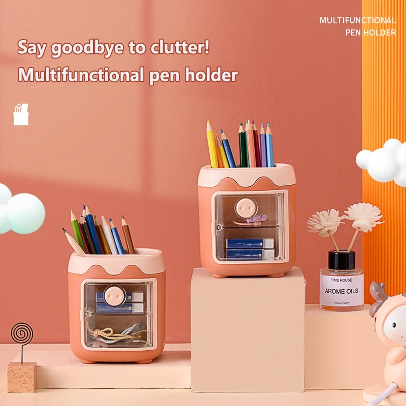 Cute Bear Pencil Holder & Multipurpose Desk Organizer Box Desk Organizer Nixie