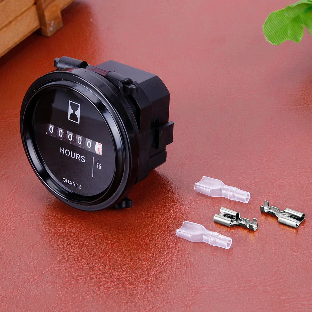 6V-80V Waterproof Digital Hour Meter Gauge | Marine & Auto Engine Hour Meter Nixie
