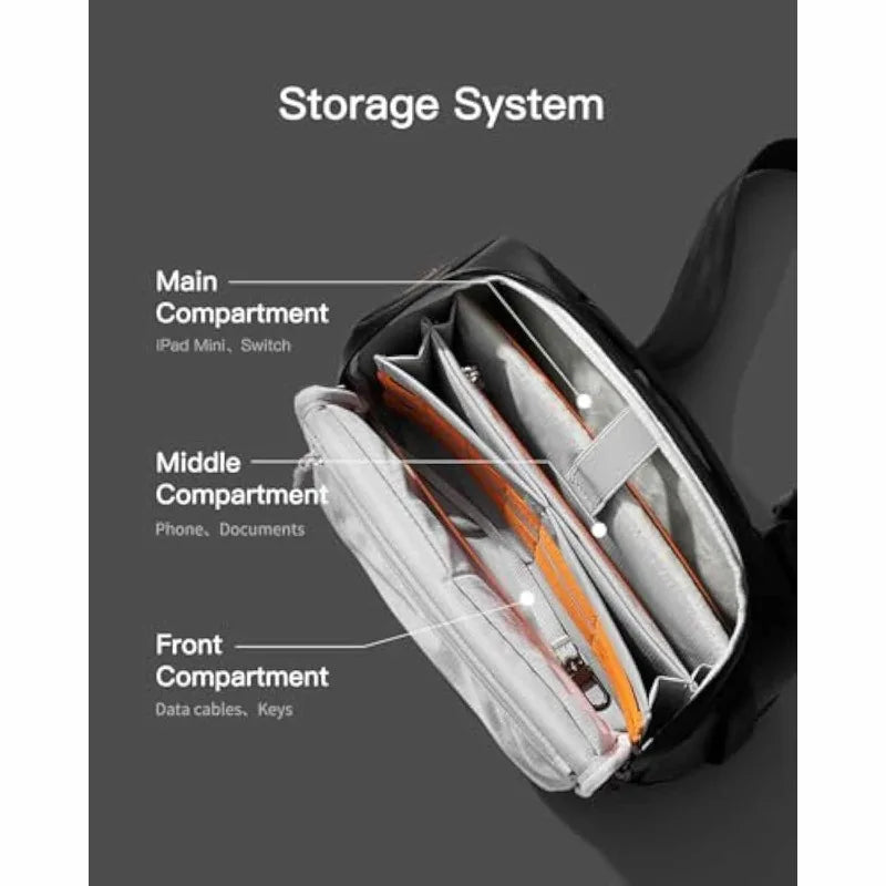 Men's Waterproof Crossbody Shoulder Bag – Daily Use Polyester Crossbody Shoulder Bag Nixie