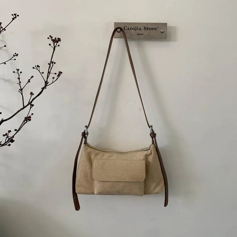 Women's Crossbody Baguette Shoulder Bag – Trendy Solid Color Crossbody Shoulder Bag Nixie