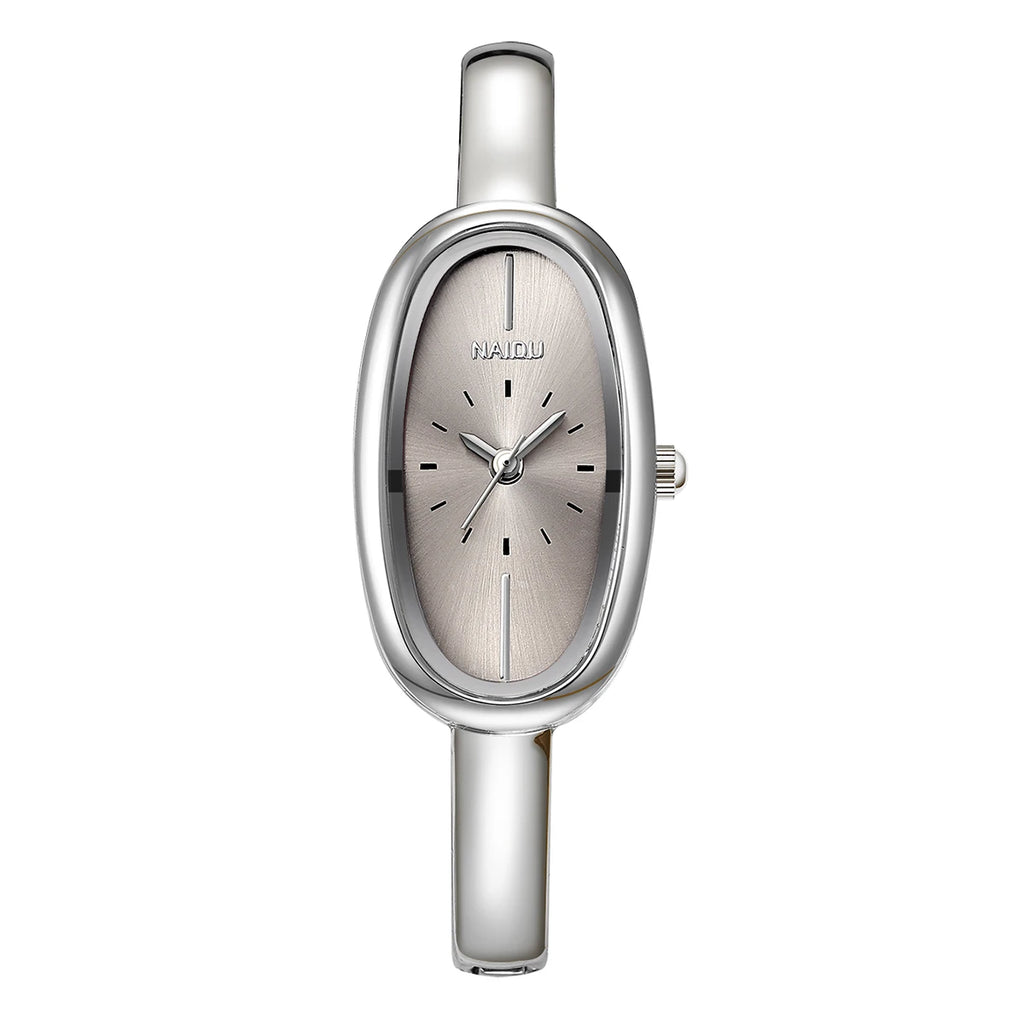 Naidu Business Classic Quartz Watch – Alloy, 3 Bar Quartz Wristwatch Nixie Silver