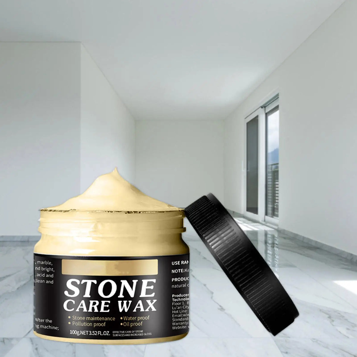 100g Marble Polish Paste Wax – Stone & Tile Shine Restorer