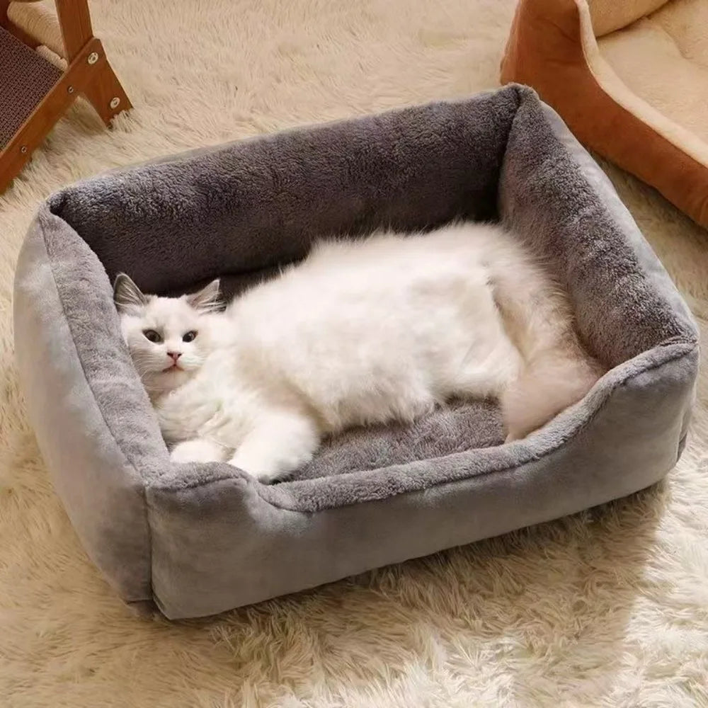 Soft Plush Pet Bed – Cozy Cat & Dog Cushion Mat Pet Cushion Bed Nixie