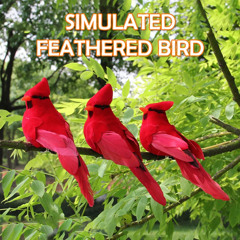 Red Velvet Artificial Bird Ornament – DIY Party & Home Décor Artificial Bird Ornament Nixie Default Title
