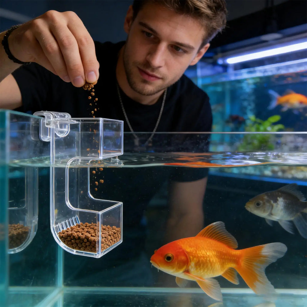 Transparent Aquarium Fish Feeder Box – Anti-Drift Sinking