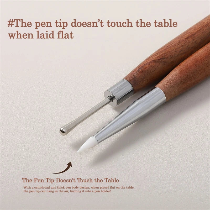 Dual-Ended Nail Art Pen – Silicone Tip & Gel Polish Detail Brush