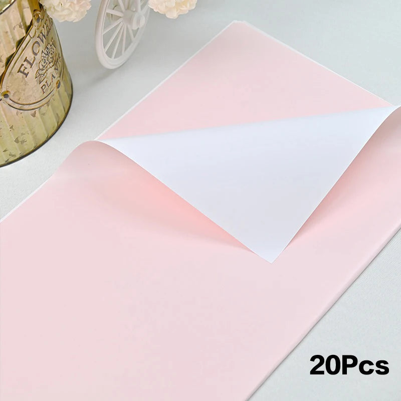 20Pcs Two-Sided Waterproof Flower Bouquet Wrapping Paper 58x58 Flower Wrapping Paper Nixie A1