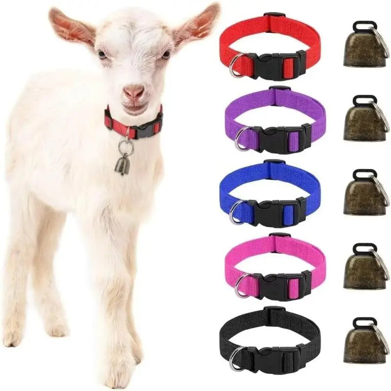 Adjustable Nylon Livestock Collar with Bell – Goats, Sheep & Cows Livestock Collar Nixie