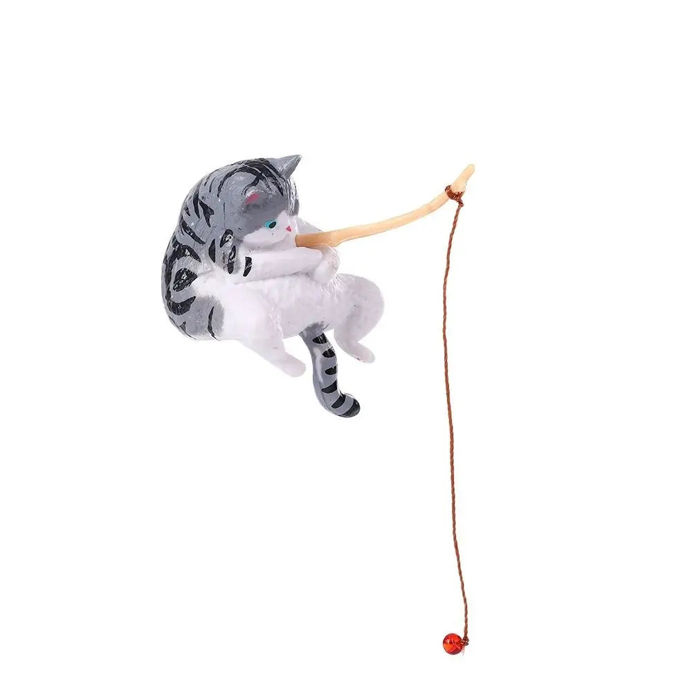 Miniature Fishing Cat Aquarium Ornament – Cartoon Fish Tank Decor Aquarium Ornament Nixie