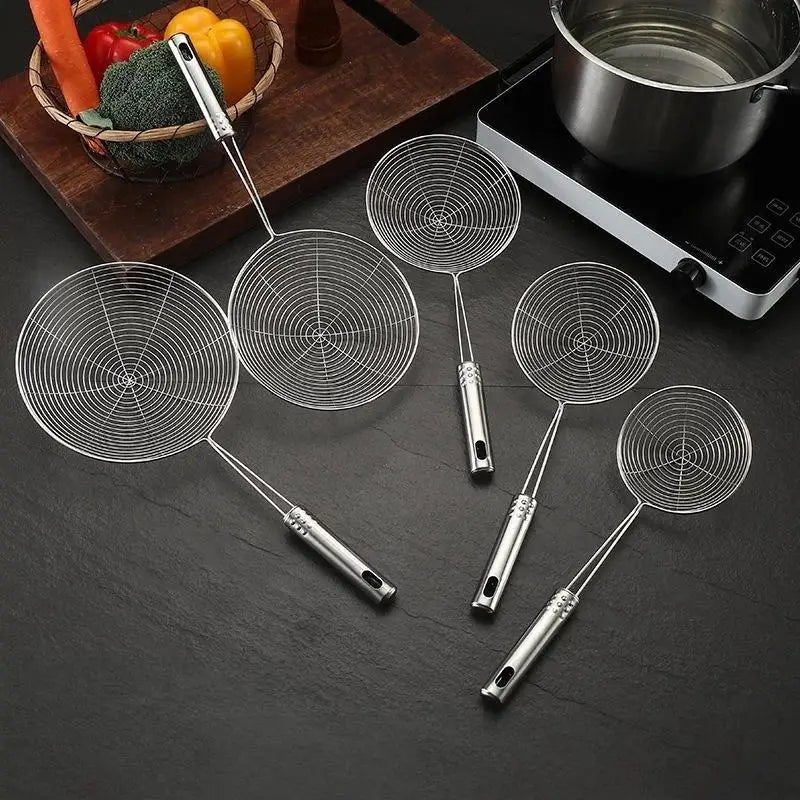Stainless Steel Skimmer Spoon | Long Handle Mesh Strainer Kitchen Strainer Spoon Nixie