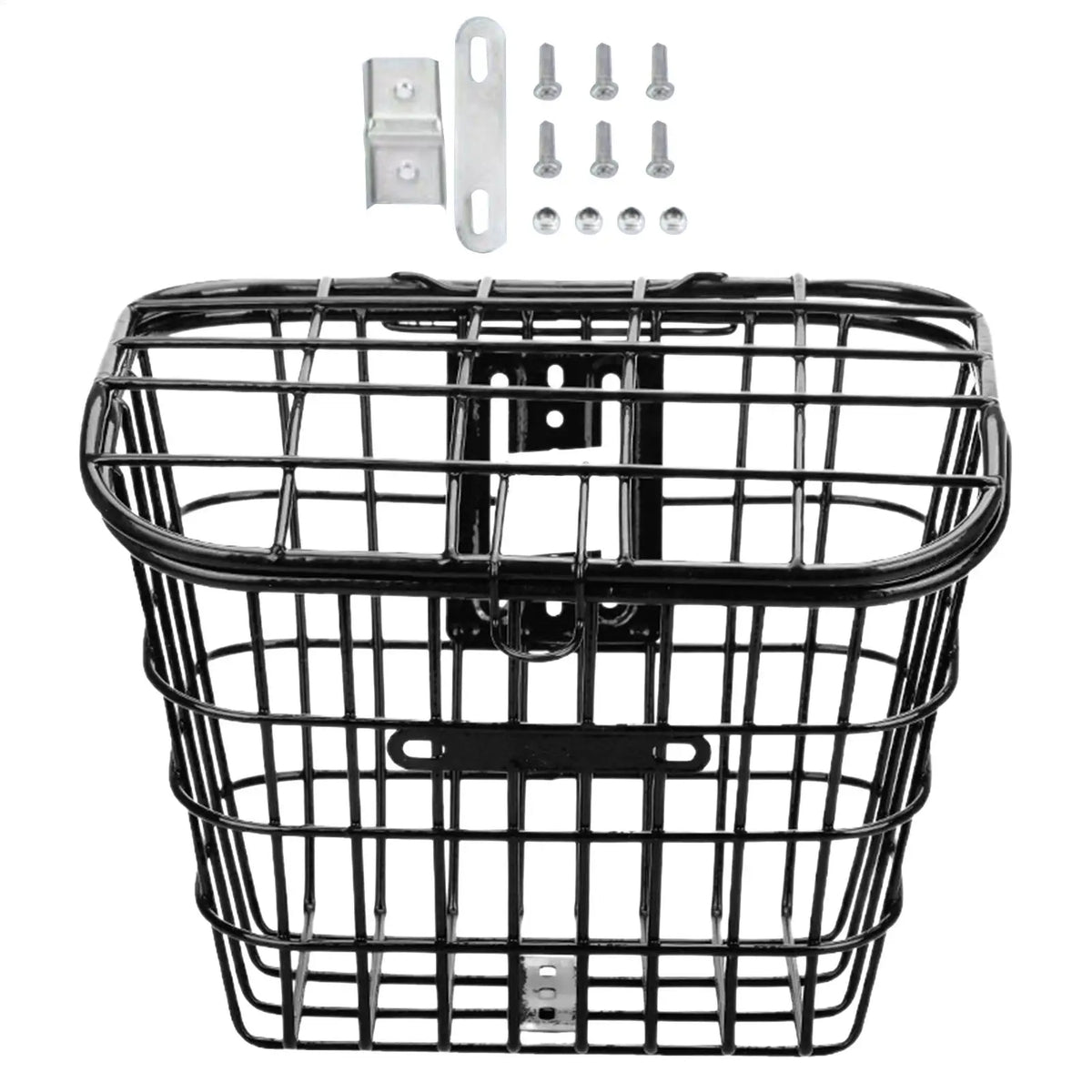 Bike Metal Mesh Basket with Lid & Detachable Bracket Bicycle Basket Nixie