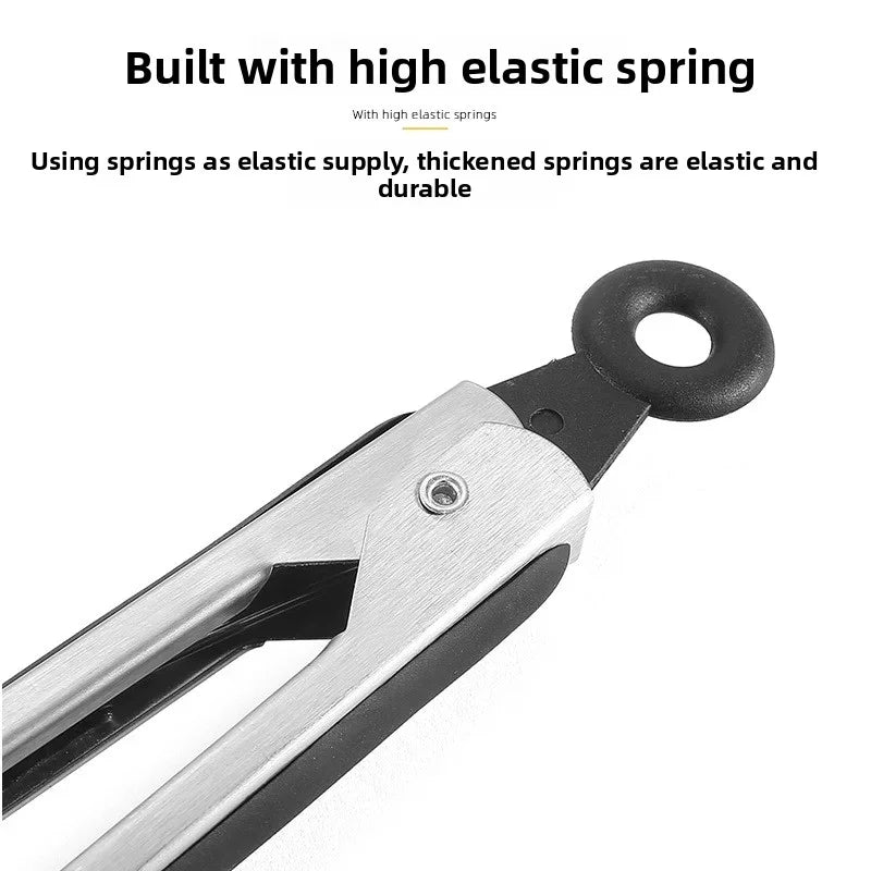 Stainless Steel Food Tongs with Non-Slip Silicone Handle Kitchen Food Tongs Nixie