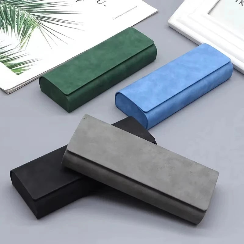 Hard-Shell PU Leather Glasses Case – Scratch-Free Eyewear Pouch Eyewear Storage Case Nixie