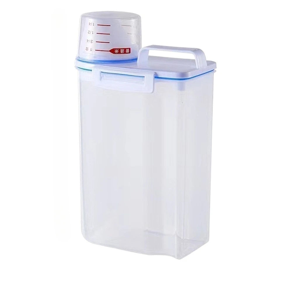 Airtight Rice Dispenser Storage Container with Measuring Cup