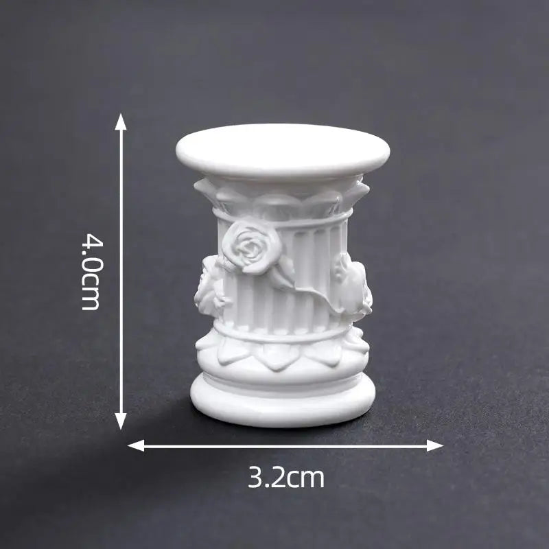 Greek Roman Column Pillar Sculpture Candlestick Stand Decor Decorative Pillar Stand Nixie A3