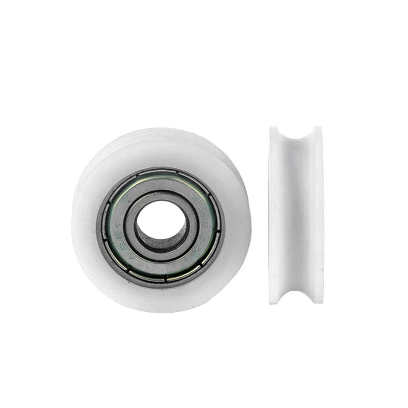 U Groove Guide Pulley Wheel 12×44×16mm Nylon Wrapped Roller Guide Pulley Wheel Nixie