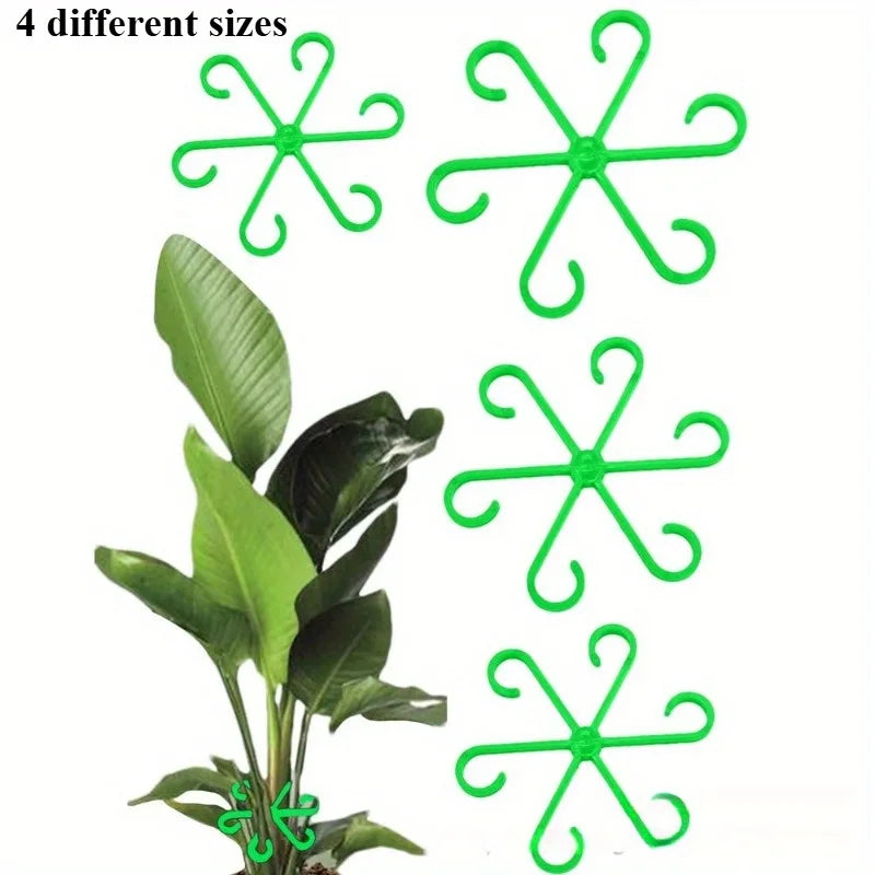 4-Piece Plant Stem Support Clips – Bamboo Branch Fixator Plant Support Clips Nixie green